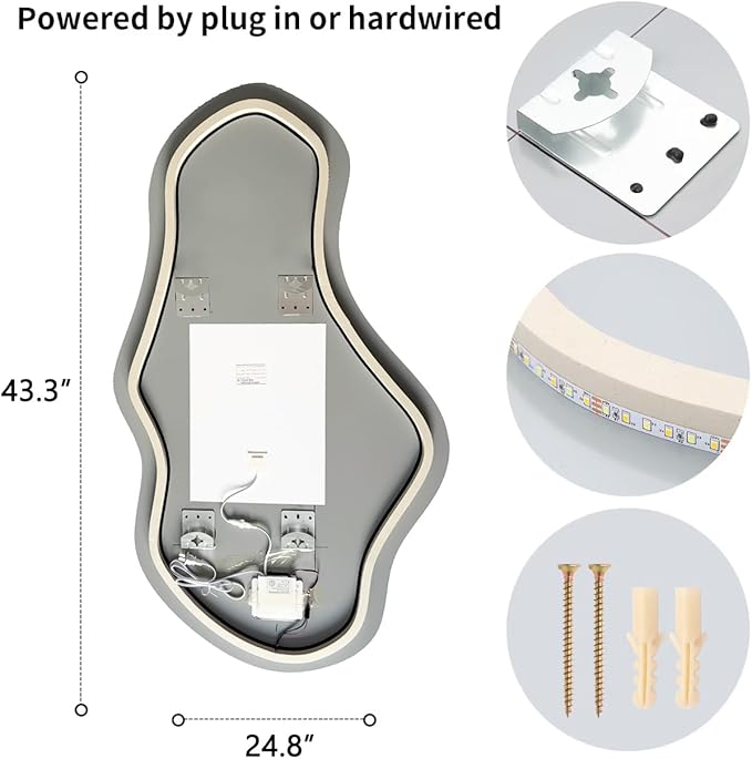 Modern Irregular LED Bathroom Mirror