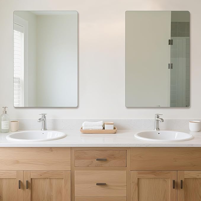Frameless Mirror, Rectangle Bathroom Mirror