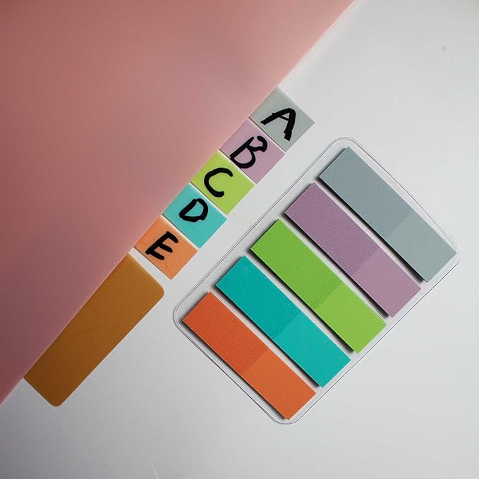 ELII 500 PCS Tabs 2 Inch Book Tabs Sticky Index Tabs,Page Markers File Tabs Self Adhesive, Labels for Pages Notebooks