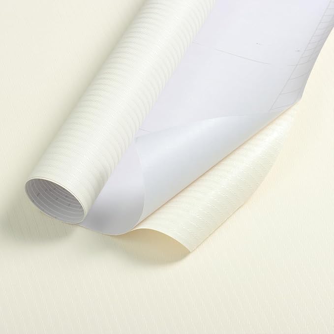 Orainege Peel and Stick Wallpaper Cream Beige Wallpaper Textured Contact Paper