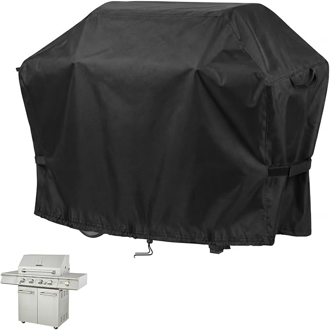 BBQ Grill Cover for Kitchenaid 4-Burner Gas Grill Models 720-0745, Waterproof 600D Outdoor Propane Barbecue Covers Smoker Covers- 56" L x 23" W x 48" H