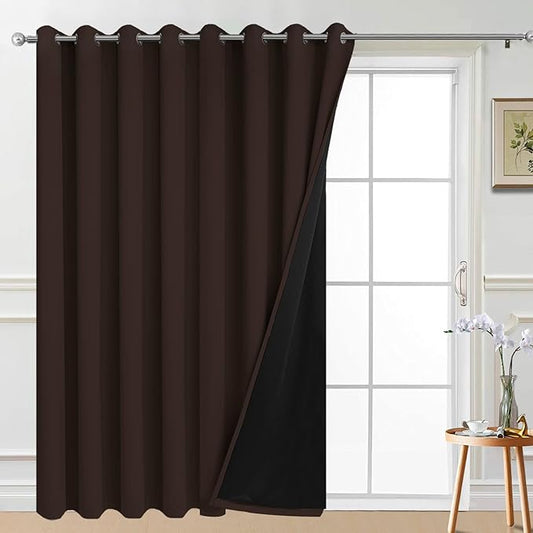 Yakamok 100% Blackout Patio Door Curtain Panels