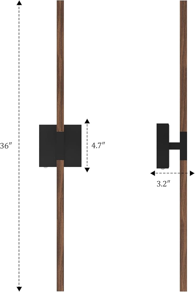 Rayogale 36 Inch Rechargeable Battery Operated Wall Sconce Set Two, 8000mAh