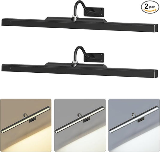2 Pack Lights for Pictures on Wall Black