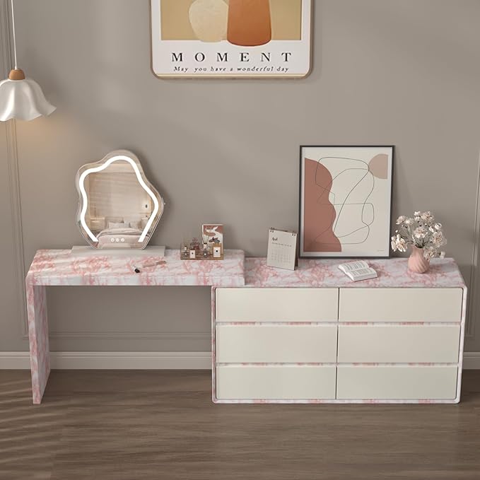 BAYYA Extra Wide Marble Contact Paper Granite Peel and Stick Wallpaper Pink