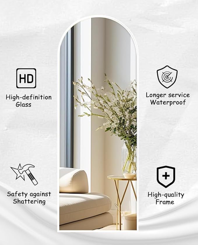 Rowjut Floor Length Mirror, Wall Mounted Mirror