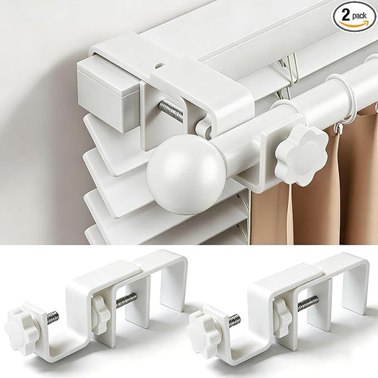 Mimiio No Drill Curtain Rod Brackets