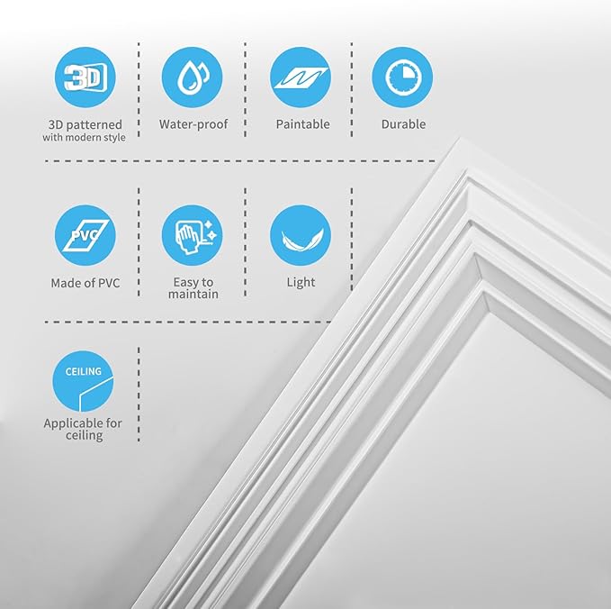 Art3d 24-Pack Drop Relief Ceiling Tiles