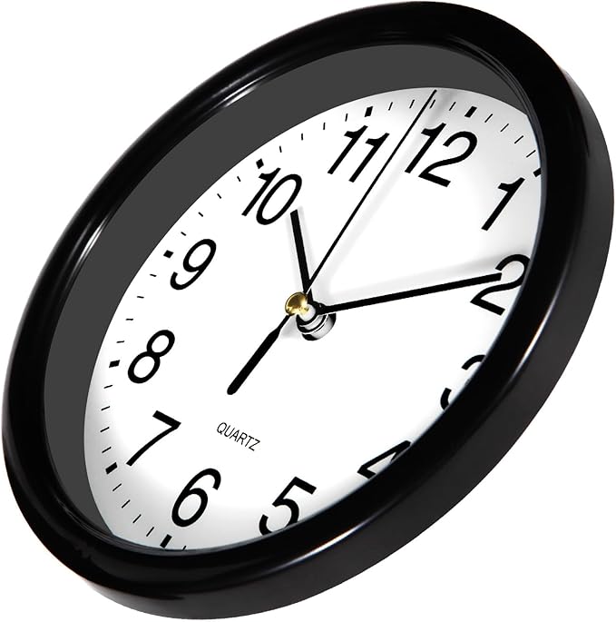 Silent Wall Clock Non Ticking, 6 Inch Wall Clocks Battery Operated, Small