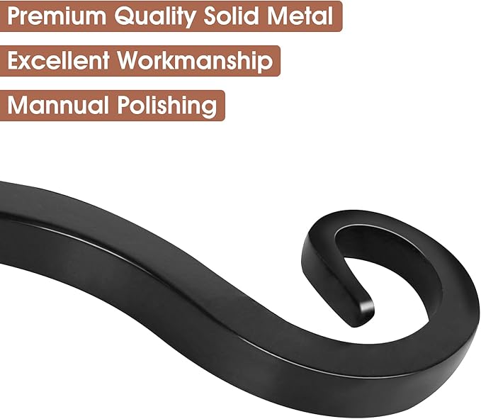 Jardim 2 Pack 10 Inch Premium Decorative Metal Iron Wall Hangers