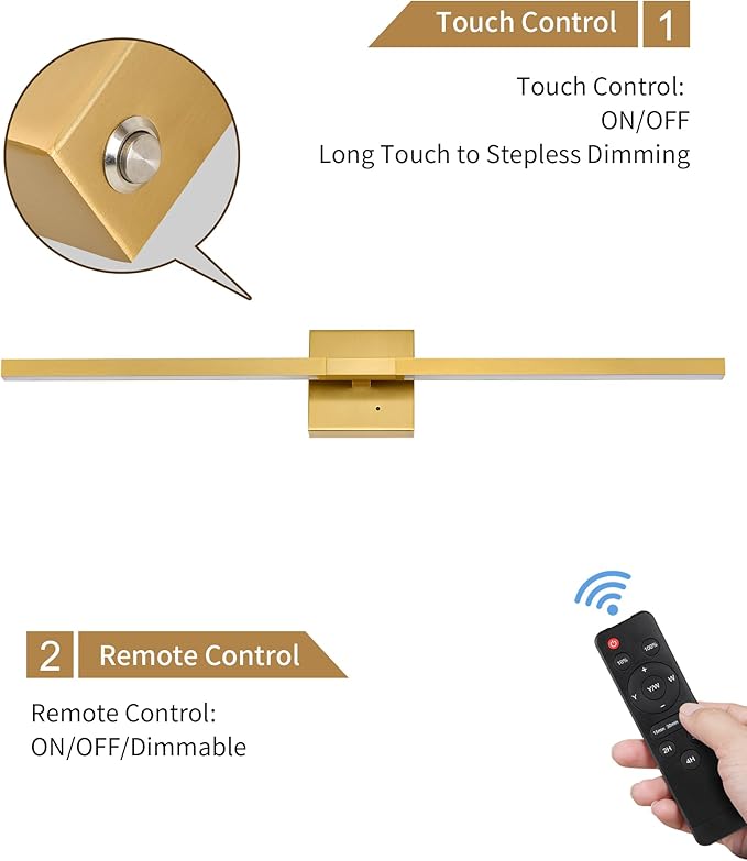 Rayogale 40 Inch 8000mAh Rechargeable Wall Sconce