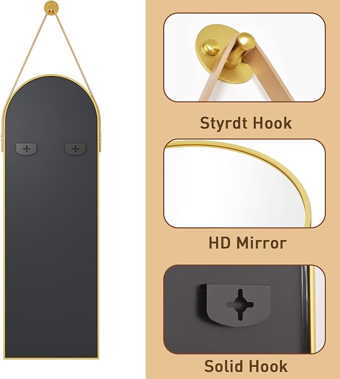Full Length Mirror, Arched Wall Mounted Mirror, Wall Mirrors Full Length