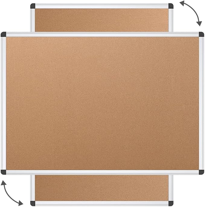 VIZ-PRO Cork Notice Board, 36 X 24 Inches