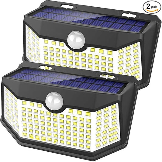 HMCITY Solar Lights Outdoor 120 LED