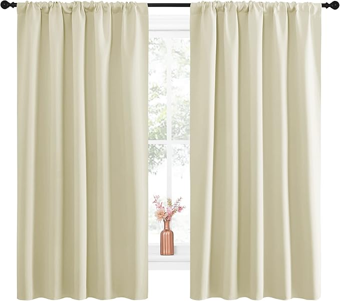 NICETOWN Blackout Curtains for Living Curtains, Room Darkening Curtains &