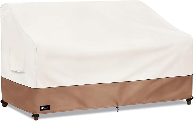 Outdoor Couch Cover for Patio Furniture - Heavy Duty Waterpoof All-Weather 3-Seater Patio Sofa Cover, 85"x38"x35" (Beige)