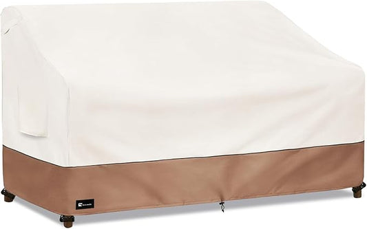 Outdoor Couch Cover for Patio Furniture - Heavy Duty Waterpoof All-Weather 3-Seater Patio Sofa Cover, 76"x32"x33" (Beige)