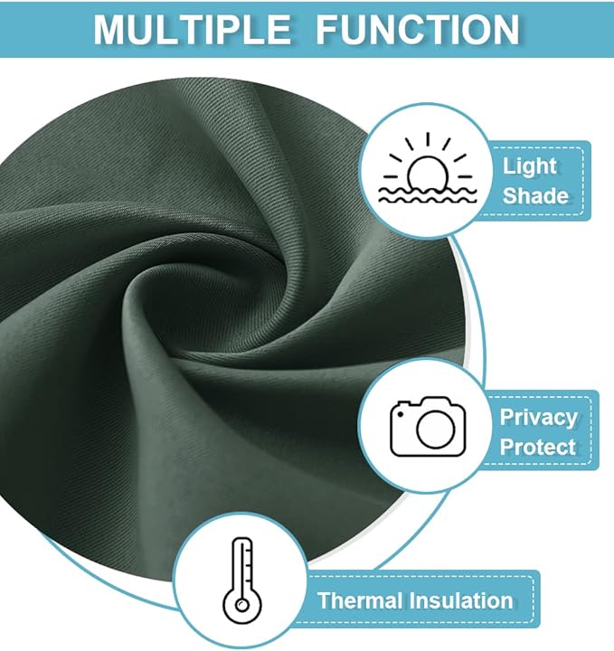 RYB HOME Small Window Curtains Blackout, Privacy Thermal Insulating Drapes
