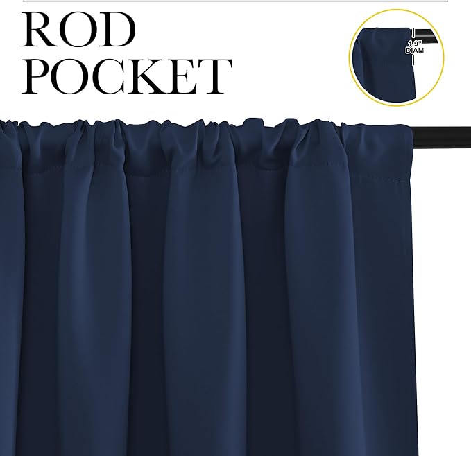 NICETOWN RV Blackout Curtains for Camper Windows, Kitchen Curtains, Short