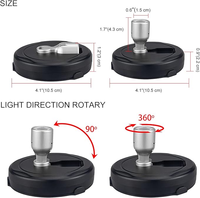 HAMVIDNE LED Spotlight, Battery Powered Picture Lights, Uplighting Indoor