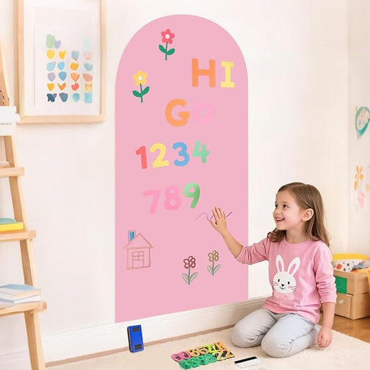 Magnetic Wall Decal 39.3x17.5 Inch Pink Color Magnetic Wall Decal Magnet Wall
