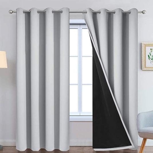 Yakamok 90 Inch Long 100% Blackout Curtains