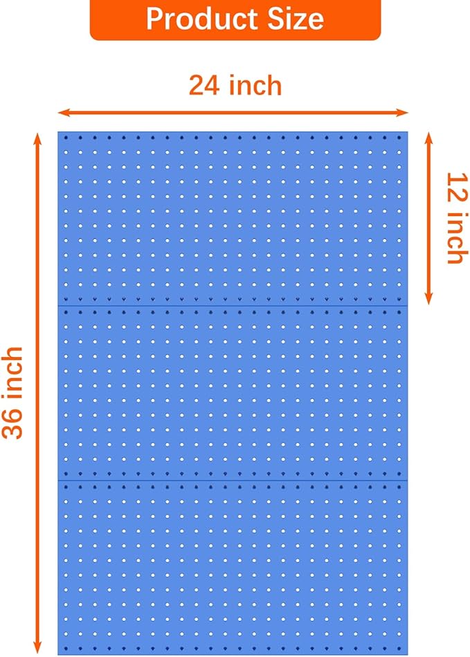 TORACK 3 PCS Metal Pegboard Panels