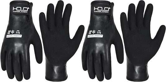 AIGEVTURE Waterproof Winter Work Gloves Men,Cold Weather Insulated Work Gloves Thermal Liner Superior Grip Latex Coating Warm for Outdoor Small