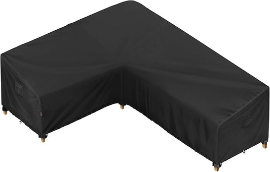 iBirdie Outdoor Patio Furniture Cover fit 87" x 112", 85" x 110", 84" x 108" L-Shaped Sectional Sofa, Waterproof Weatherproof Heavy Duty 600D Garden Cover for Outside L Shape Couch