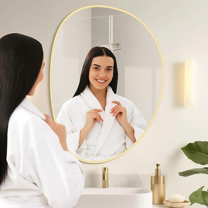 WallBeyond Irregular Wall Mirror, Asymmetrical Mirror Wall Mounted