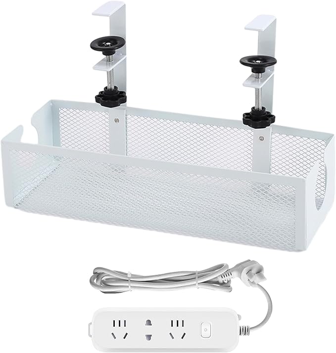 Under Desk Cable Management,Carbon Steel Wire Organizer - Under The Desk Cable Management,for Family Friends Students Adults Men Women Home Indoor Office Study Kitchen