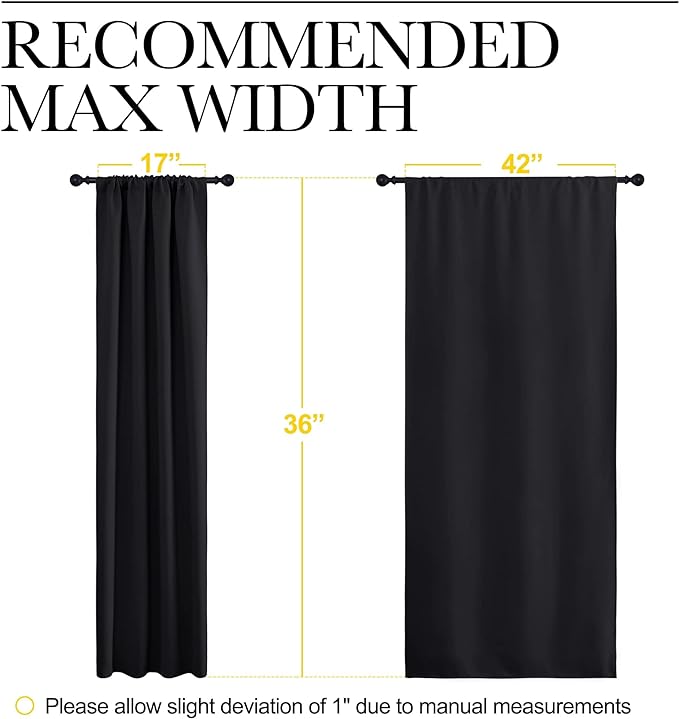 NICETOWN Short Curtains 36 inches Long, Kitchen Window Curtains Over Sink