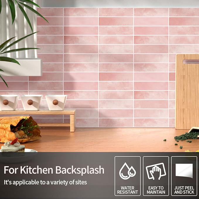Peel and Stick Backsplash 3D Wall Tiles, Self-Adhesive, Oil Proof, Waterproof