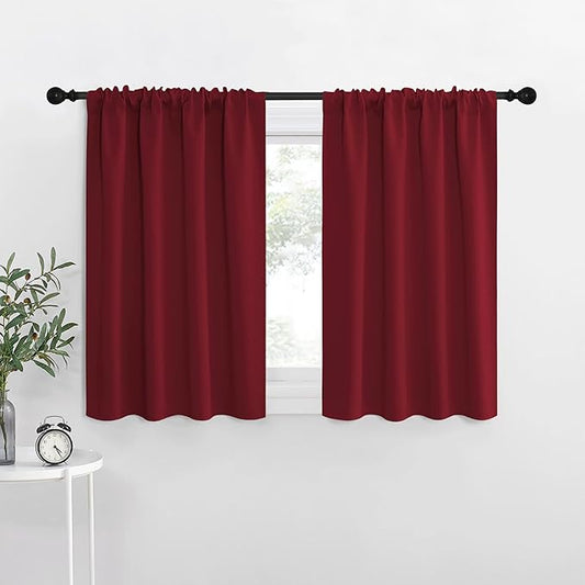 NICETOWN 40 inch Curtains for Small Windows, Thermal Insulated Privacy Short
