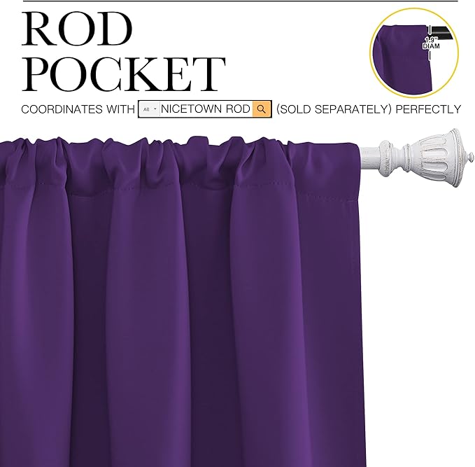 NICETOWN Bedroom Curtain Panels