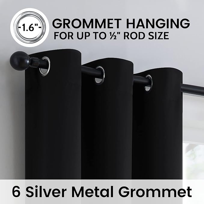 SimpleHome 100% Blackout Curtains