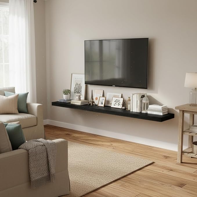 Vivelove 2" Thick Floating Shelves