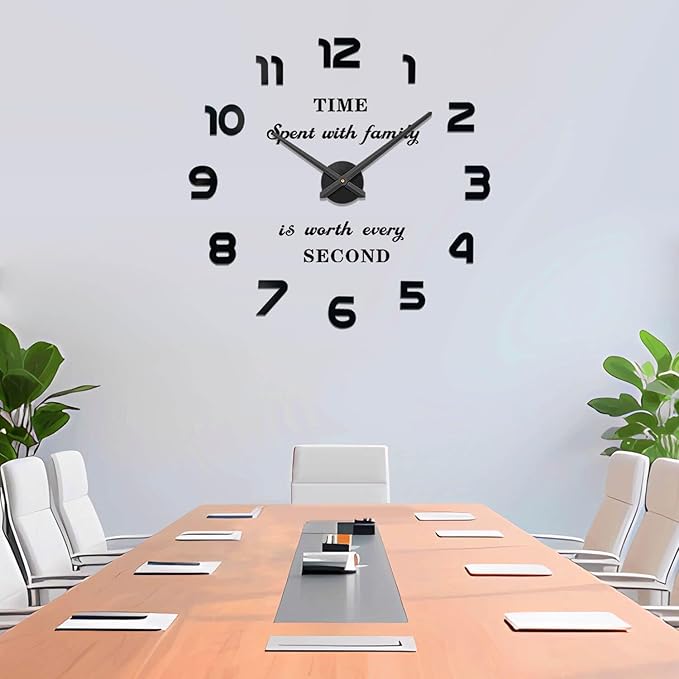 VANGOLD Large Wall Clocks for Living Room Decor, Decorative Wall Clocks Battery