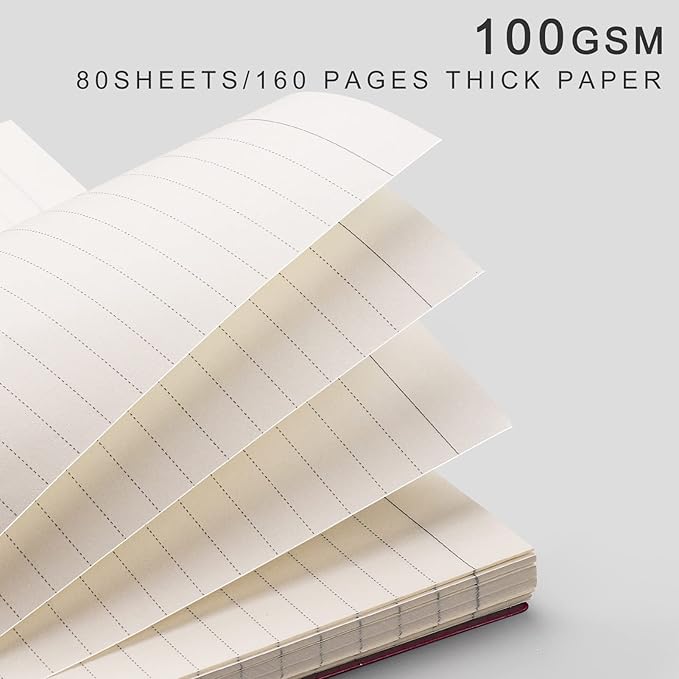 EMSHOI Lined Journal Spiral Notebook 7.48" x 10.15" - 3 Pack 480 Pages 100gsm Thick Paper, B5 Large Notebooks College Ruled, Plastic Hardcover Journals for Writing Women Men Work School Supplies