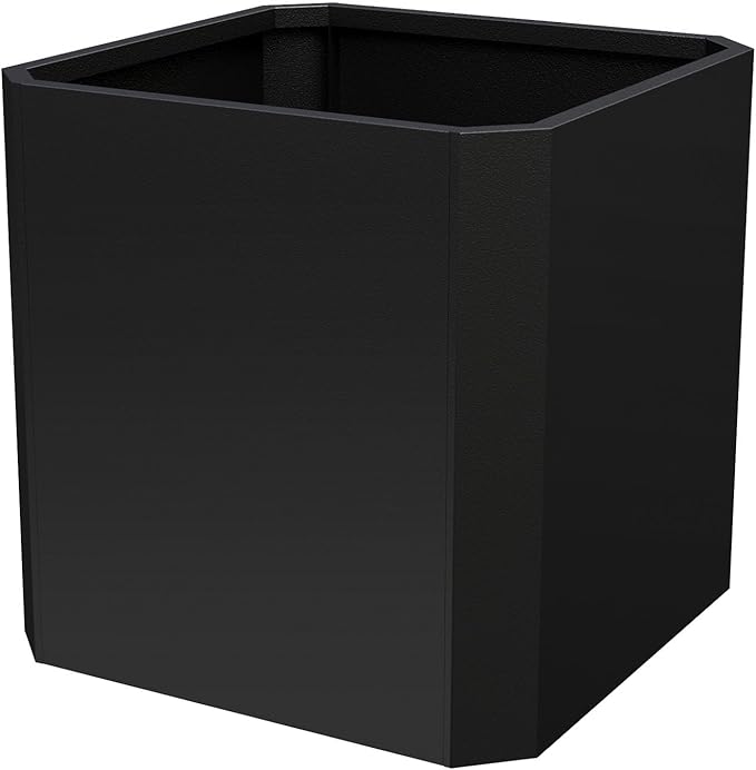 Steel Planter Box-26"x26"x26"-Large Square Planter Box-Outdoor Indoor-Cube Steel Planter Heavy Duty Black Metal Planter Flower Pot Commercial Residential for Home Garden Porch Hotel Patio