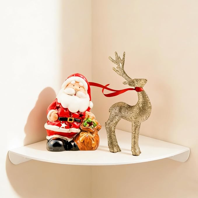 Small Wall Mounted Floating Corner Shelves 7 inch Metal Shelf Corner Shelf