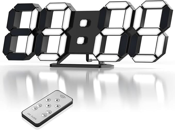 3D LED Clock Desk Alarm Clock Wall Clock