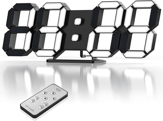 3D LED Clock Desk Alarm Clock Wall Clock