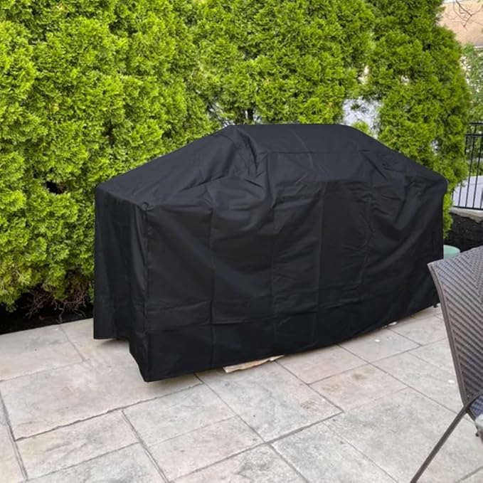 Stone Patio Grill Island Cover Waterproof 108 Inch Outdoor Kitchen Island BBQ Grill Cover for Heavy Duty 9ft Stainless Steel Outdoor Kitchen Set