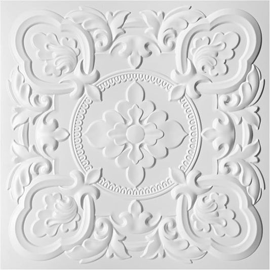 Art3dwallpanels 12 Pack Drop Ceiling Tiles, 24 x 24 Inch High Grade PVC 3D Wall