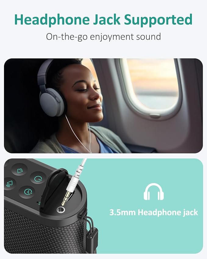Portable White Noise Sound Machine for Adults, Baby - Brown/Pink/White Noise Machine：Rechargeable Battery, Headphone Jack, 21 Sounds, Nonstop Play & Sleep Timer, Memory Function, Home, Office,Travel