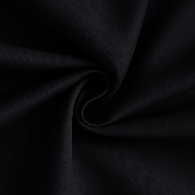 Yakamok 100% Blackout Curtain Panels 72 inches Cold and Light Blocking Drapes