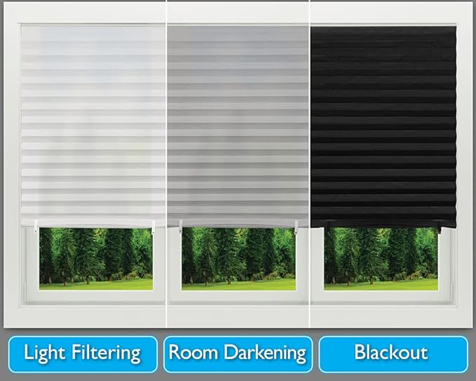 Redi Shade No Tools Original Light Filtering Pleated Paper Shade White