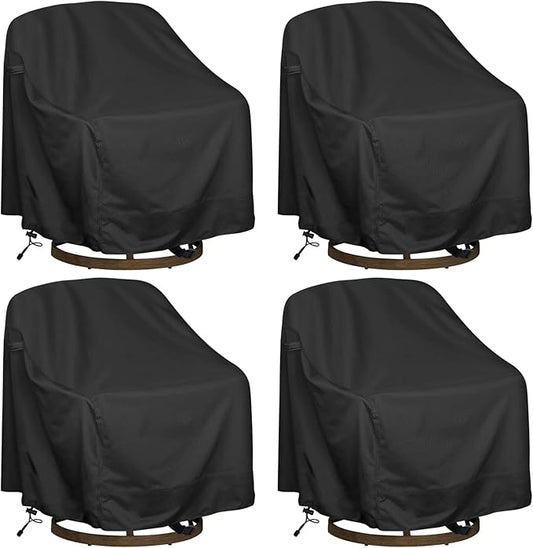 Outdoor Swivel Lounge Chair Cover 4 Pack,Waterproof Heavy Duty Outdoor Chair Covers, (33" W X 35" D X 38.5" H) Patio Furniture Cover for Swivel Patio Lounge Chair