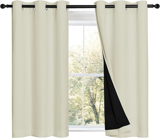 NICETOWN Cold Reducing Curtains, Bedroom Full Blackout Panels, Super Thick